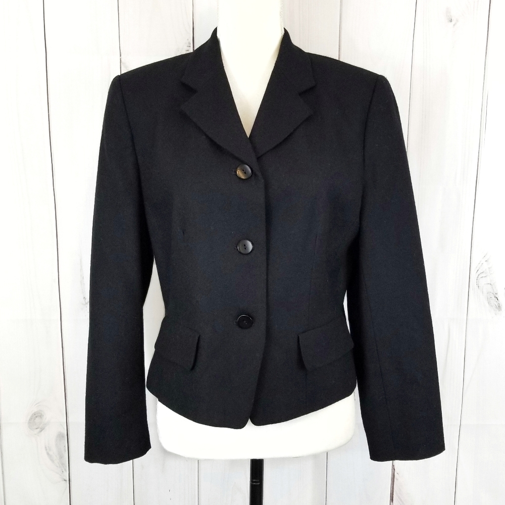 Pendleton Black Wool Button Down Blazer Jacket - image 1